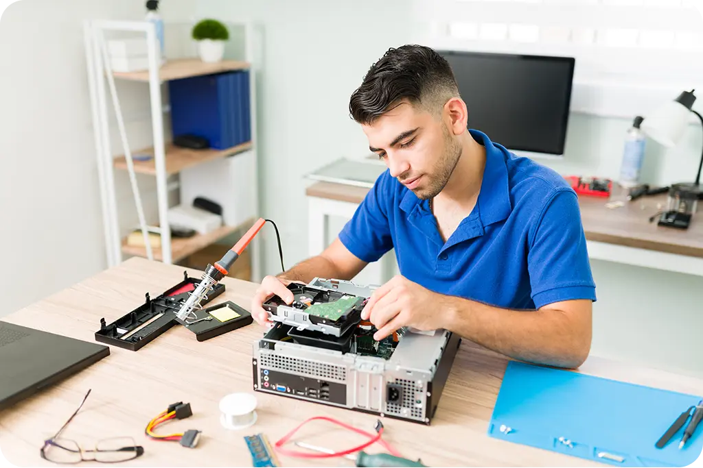 Technician working